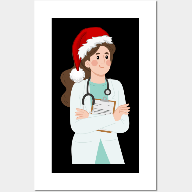 Mom Physician Christmas Doctor GP Present Wall Art by rock-052@hotmail.com